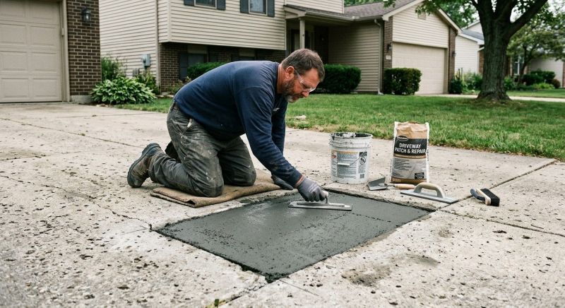 Cement Driveway Repair in Des Moines, IA