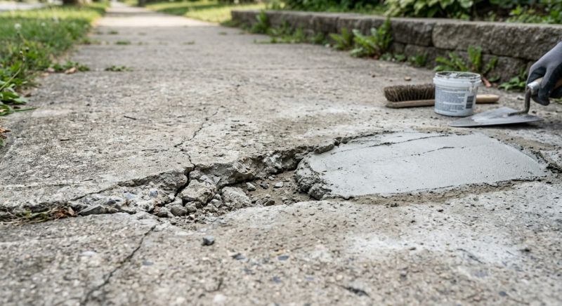 Cracked Sidewalk Repair in Des Moines, IA