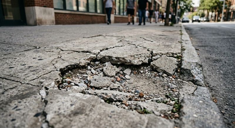 Cracked Sidewalk Repair in Des Moines, IA